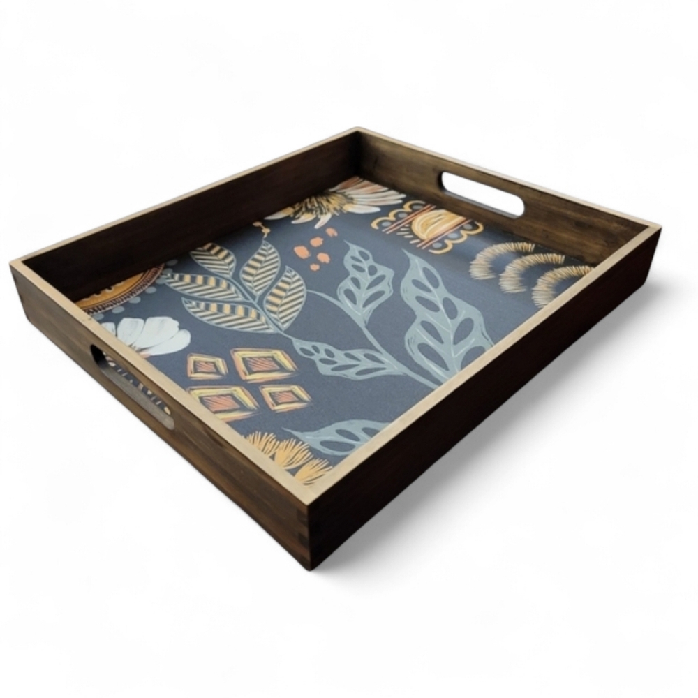 Hand Crafted Autumn Botanical Decorative Tray